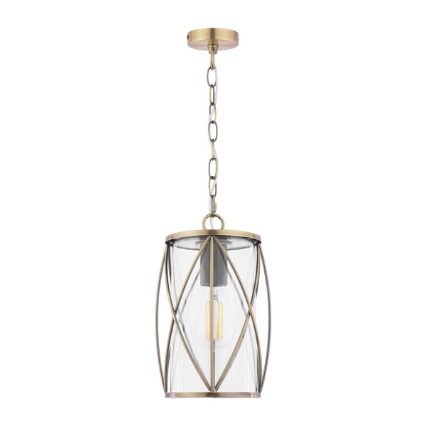 (image for) Laura Ashley Beckworth Ceiling Lantern Antique Brass and Glass